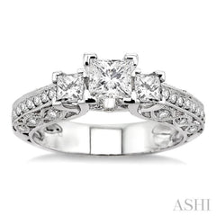 1/2 Ctw Diamond Semi-Mount Engagement Ring in 14K White Gold