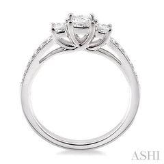 1/3 Ctw Diamond Semi-Mount Engagement Ring in 14K White Gold