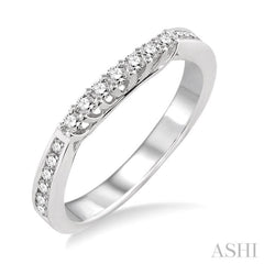 1/3 Ctw Round Cut Diamond Wedding Band in 14K White Gold