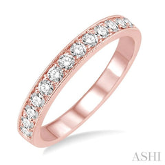 1/2 Ctw Round Cut Diamond Wedding Band in 14K Rose Gold