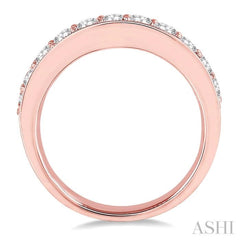 3/4 Ctw Round Cut Diamond Wedding Band in 14K Rose Gold