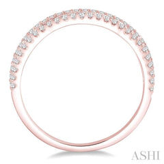 1/3 Ctw Round Cut Diamond Wedding Band in 14K Rose Gold