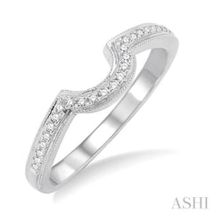 1/4 Ctw Round Cut Diamond Wedding Band in 14K White Gold