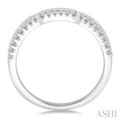 1/5 Ctw Round Cut Diamond Wedding Band in 14K White Gold