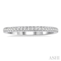 1/6 Ctw Round Cut Diamond Wedding Band in 14K White Gold