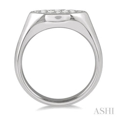 1/2 ctw Marquise Shape Lovebright Round Cut Diamond Ring in 14K White Gold