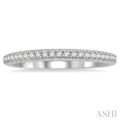 1/6 ctw Round Cut Diamond Wedding Band in 14K White Gold