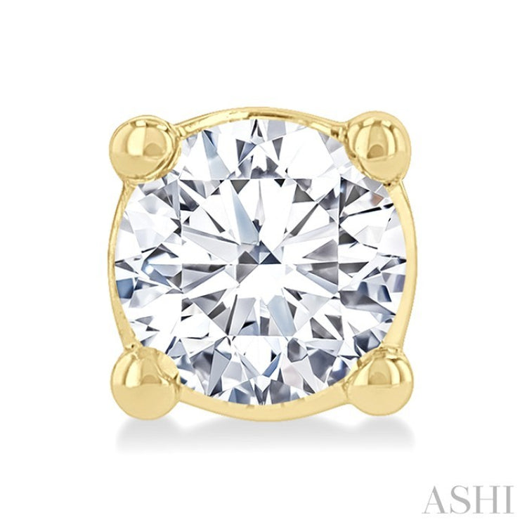 1/3 Ctw Round Cut Diamond Stud Earrings in 14K Yellow Gold