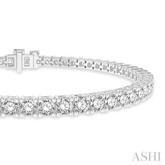 5 Ctw Round Cut Diamond Tennis Bracelet in 14K White Gold