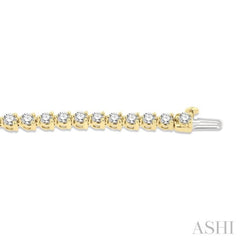 5.00CT RDDM 3 PRONG BRACELET YG 14K-G*