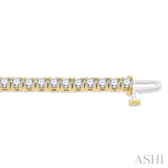 5 Ctw Round Cut Diamond Tennis Bracelet in 14K Yellow Gold