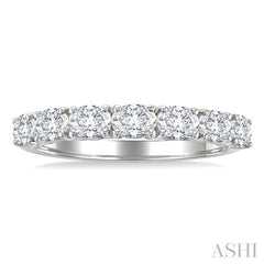 1 Ctw East-West Oval Cut Diamond Fashion Band in 14K White Gold