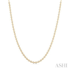 1 1/4 Ctw Bezel Set Round Cut Diamond Tennis Necklace in 14K Yellow Gold